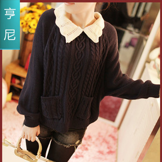 NEW Free shipping Autunmn and Winter, Elegant Fashion Knitting SEXY   style Ladies  black Sweaters