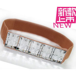 New! Free Shipping, Fashion Simple Gemstone Women's Leather Belt Waistband 1049
