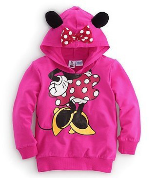 New!! Free shipping,Wholesale 5pcs Children Cartoon clothing boys girls Minnie/ Mickey cotton hoodies,baby fashion outwear coat