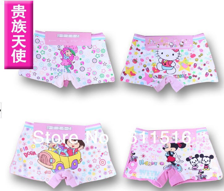 New Gift ,the most hot item ! Free Shipping 12 Piece/Lot  Girl`s 4 Pattern designs Briefs ,100% Cotton Underwears