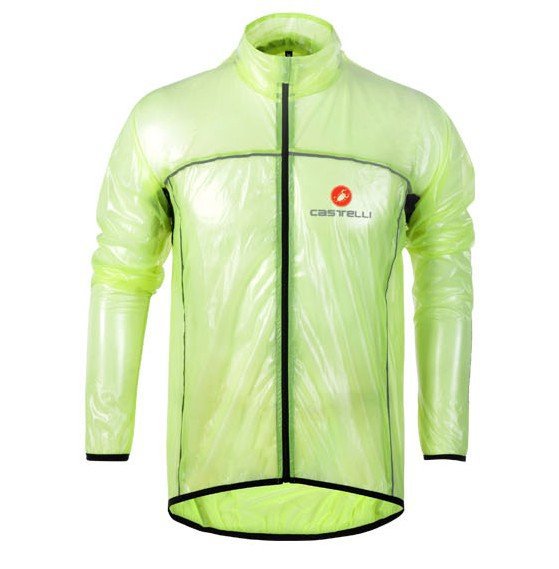 New Green Castelli Raincoat Cycling waterproof transparent Windbreaker /ridingcoat