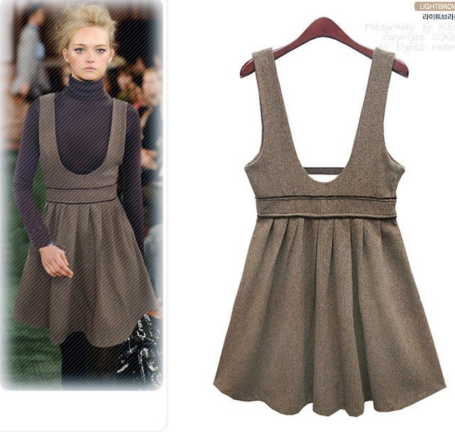 New High Quality Women's Sexy Short Dress,Autum vest Dress,Tiered Skirt,waistcoat dress,Knitted wear Free Shipping
