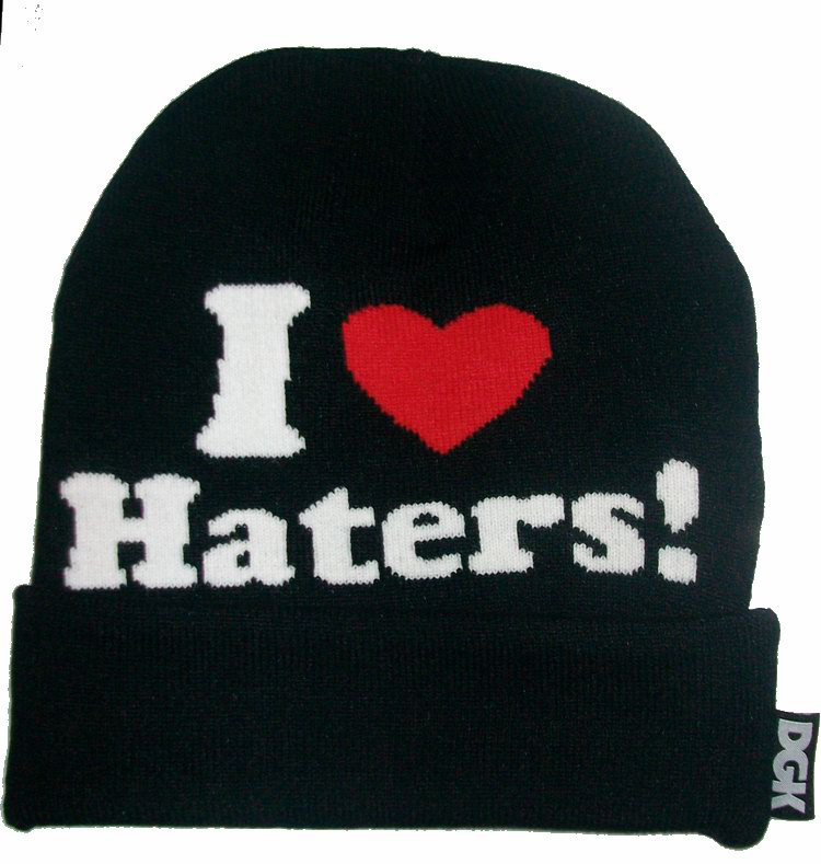 New Hot DGK I Love Haters Beanie Hats  Are Extremely Loved By People top quality freeshipping black and red