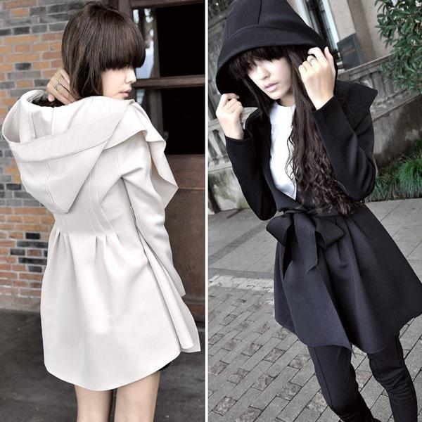 New Hot Female's Hooded  Coat Outerwear Top & Hoodie Jacket Dress