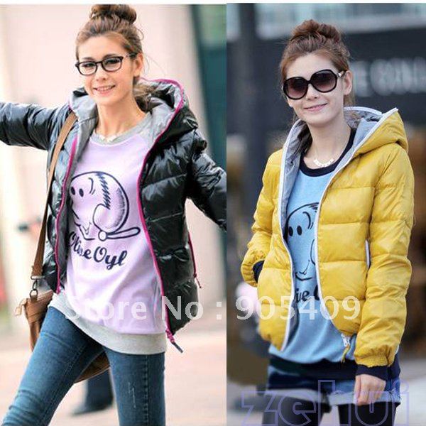 New HOT Women's Winter Warm Hoodie Zip Up Down Jacket Coat Outwear 4 COLORS(HR001)