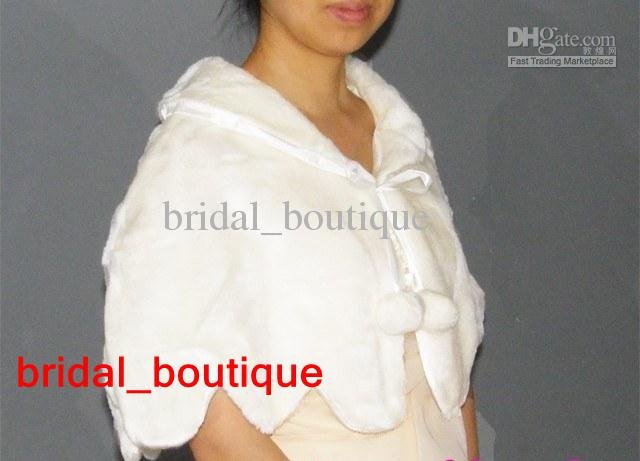 New Ivory Faux Fur Wrap Shrug Bolero Coat Bridal Shawl Jacket Wedding Dresses Bridal Gowns Dress Hot