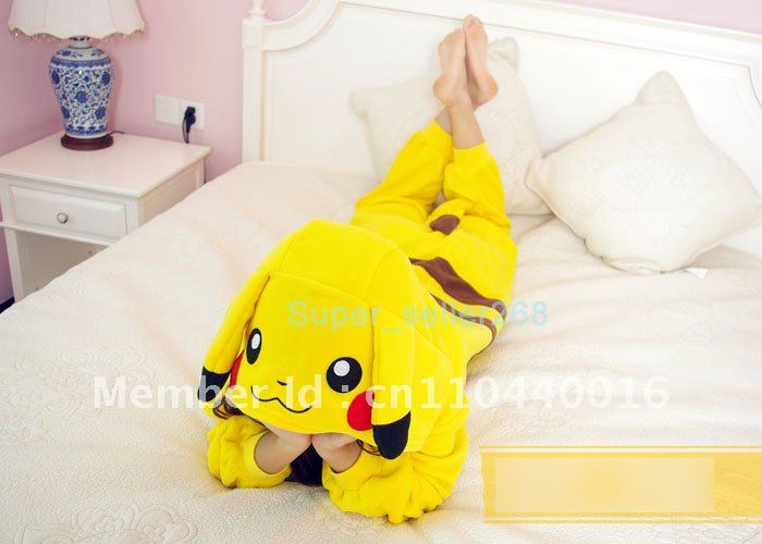 New Japan Anime Pokemon Pikachu Cosplay Costume KIGURUMI Pajamas S M L