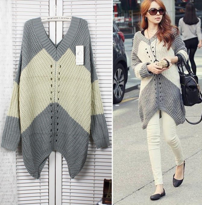 new knit wool women baggy cardigan batwing top sweater jacket coat