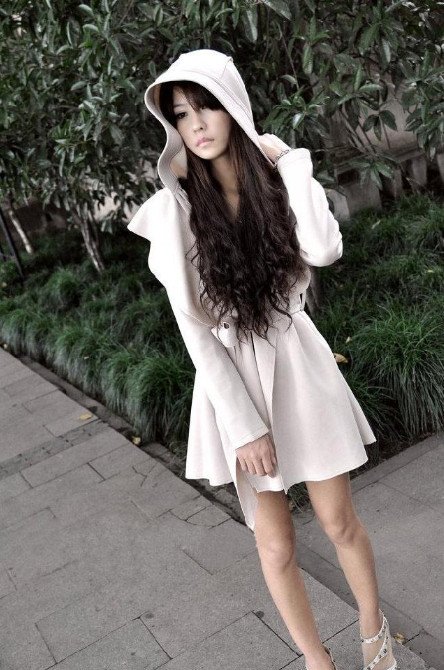 New Korea Women's Coat Hooded Jacket Outerwear Dresses Style Tops free shipping