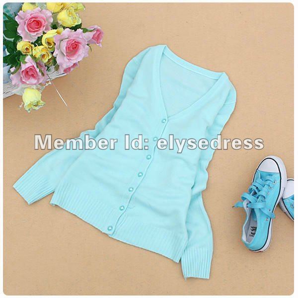 New Korea Women's Fashion Knitting cardigan Sweater Batwing long sleeve 11 Colors free size