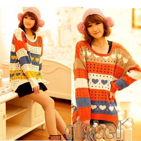 New Korea Women Solid Twist Knit Pullover Long Sleeve Knitwear Casual Sweater 4Colors HR391