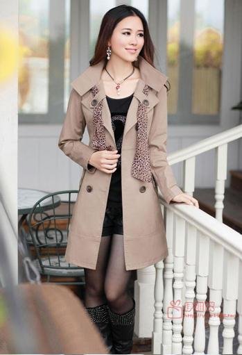 New Korean slim was a double-breasted jacket OL commuter women windbreaker