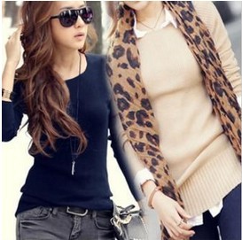 New Korean Style Women Casual Cotton thick long sleeve elastic Sweater