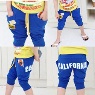 New Label Solid CALIFORNIA Harem Cotton Active Pant Children Girl Boy Korea Style Clothing Summer Sport Trousers Pants, B121