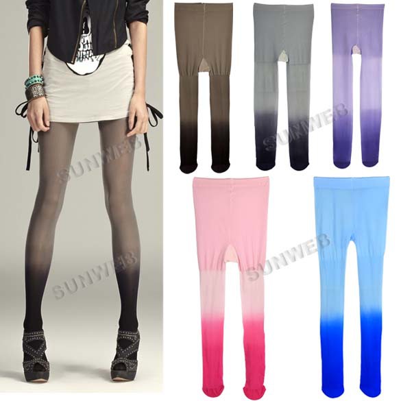 New lady Sexy Gradual Change Velvet Stockings Tights Leggings Pantyhose 5colors free shipping 8196