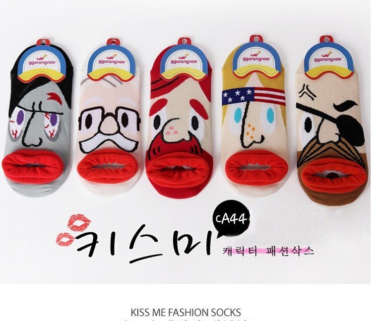 ! New largemouth pirates expression socks men and women couples socks four seasons can wear cotton socks+wholesale