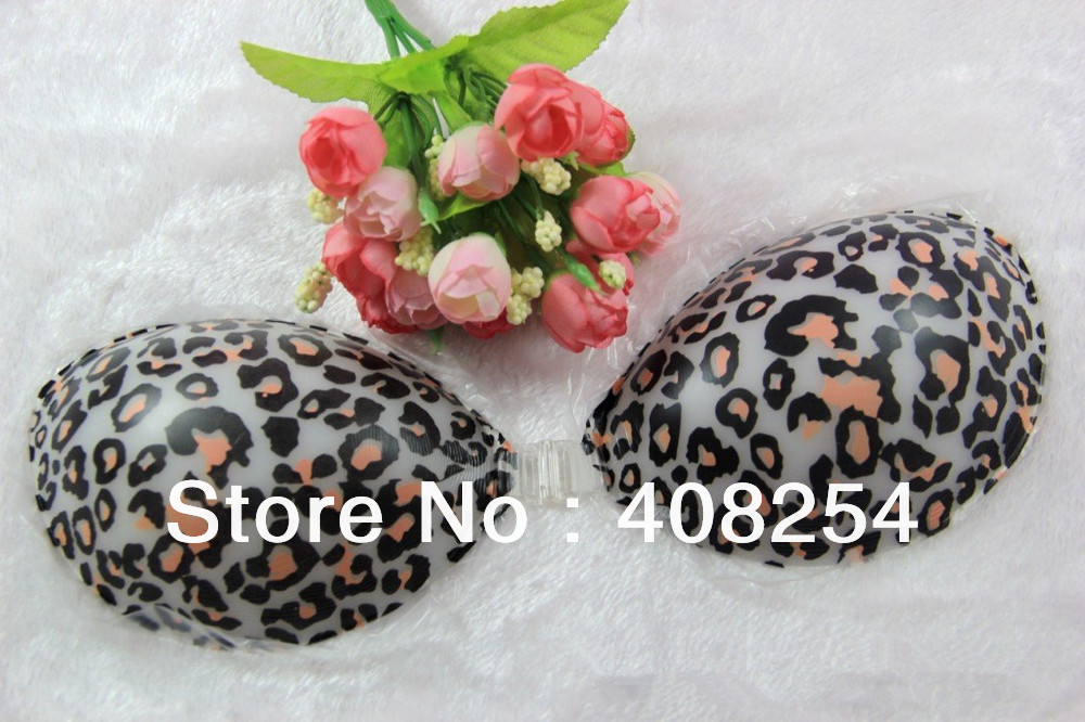 New Leopard Strapless Backless Self-Adhesive Silicone Bra Inserts Pads Breast Up Lift Size ABCD