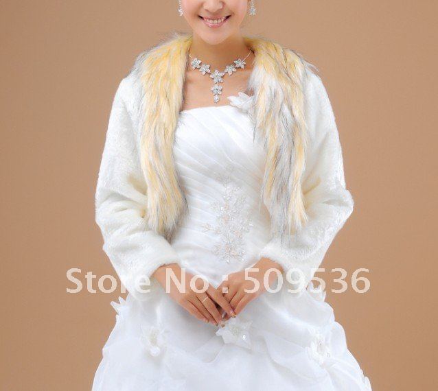 new Long sleeve shawl bride shawl wool shawl nuptial dress formal clothes fitting in the winter no longer cold PJ