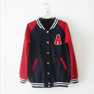 NEW mixed colors students long sleeve letter A fleece baseball jacket clothes women casual sports outwear/hoody wholesale