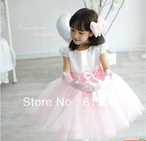 New! Organza a-line short sleeve cute style short fresh flower girl dress cheap on sale
