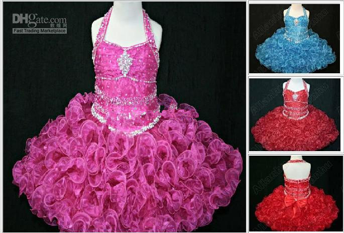 New Pageant Girl's Formal Gown Ball Gown Organza Flower Girl Dress