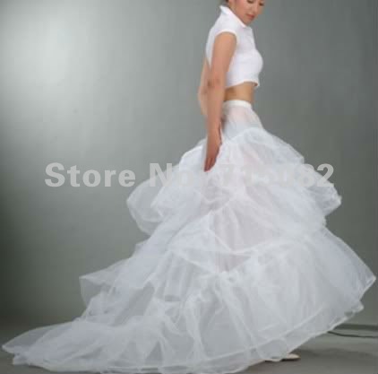 New Petticoat white 3-Layers Tulle Train Petticoat Crinoline high quality
