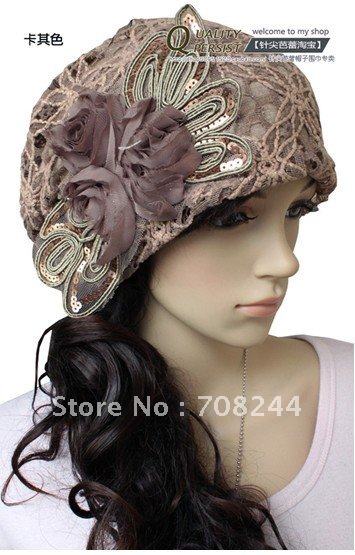 New qiu dong millinery fashion han edition flower bud silk hat female fashion caps * head of cap