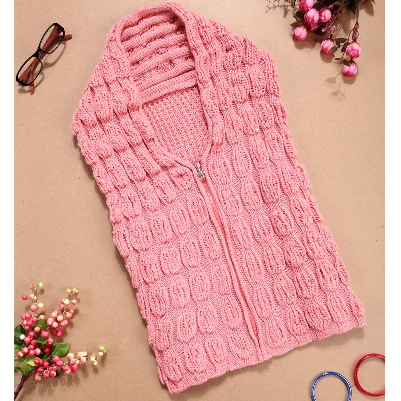 New! quality! 2012 classic needle twisted yarn sleeveless vest waistcoat zipper sweater plus size