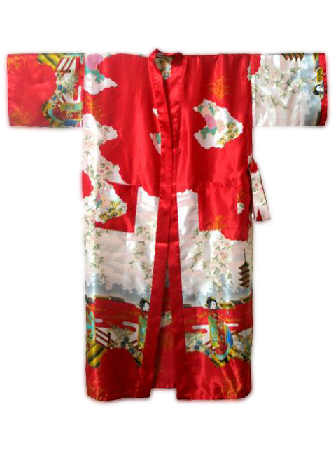 New Red Chinese Men's Silk Satin Embroider Kimono Robe Gown Dragon L XL XXL 3XL