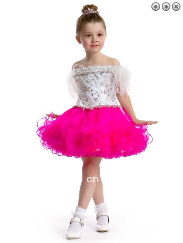 New Sale Beautiful  Pageant Dresses Custom Made Flower Girl Dresses R-0980
