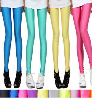New Sexy Neon Shiny Fluorescent Stretchy Tights Leggings Rave Party 20 Color