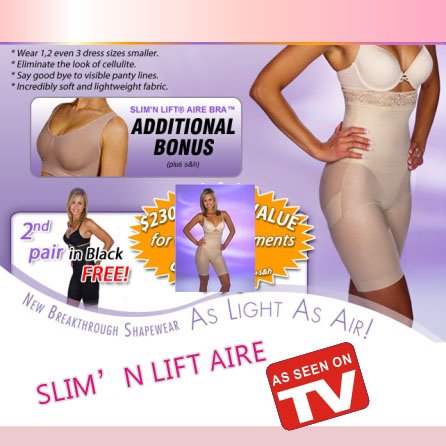 New Slim' N Lift Aire Body Shaper Slimming High Waist Pants