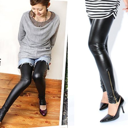 New Style 5 piece / lot,Hot Sale fashion new black shinning Imitation leather ladies legging,wholesale leggings tight pants
