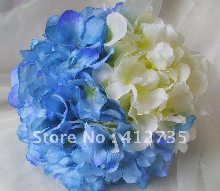 New Style bride flowers bouquet, High simulation silk flower hydrangea,decorative flowers with ribbons