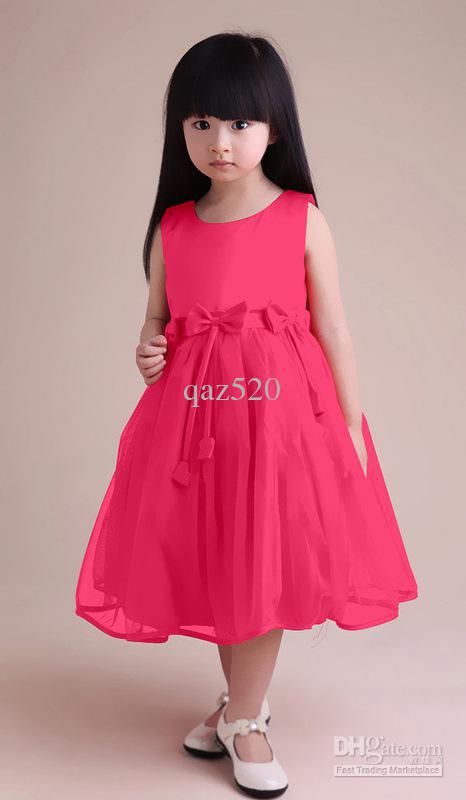 new style children dress skirt flower girl dress red sleeveless vest skirt