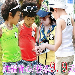 New Style Children's clothing summer baby child female male child tank sleeveless T-shirt tx115 c