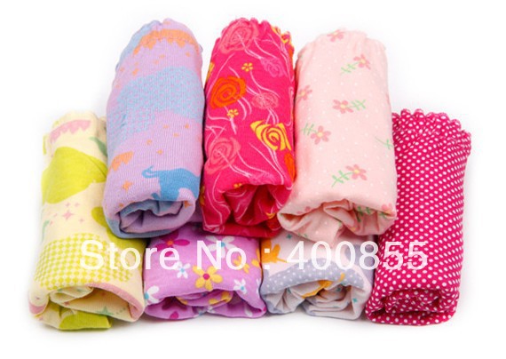 NEW style Floral Printed girls underwear,kid's bread panties,children's briefs,wholesale 72pcs multi designs random delivery
