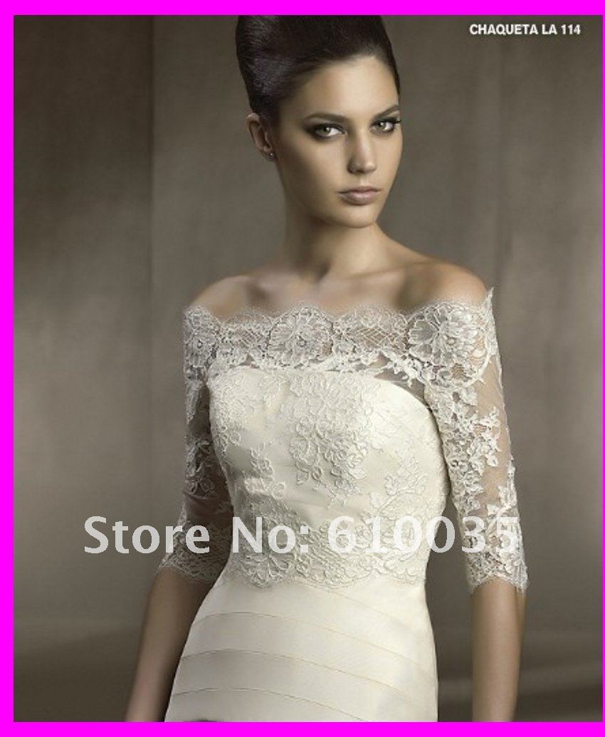 New Style Ivory White Bridal lace Wraps / White lace Jacket  Free