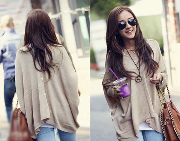 New Style! Korea Women's Casual Comfortable Loose Cool Knit Sweater Cardigans