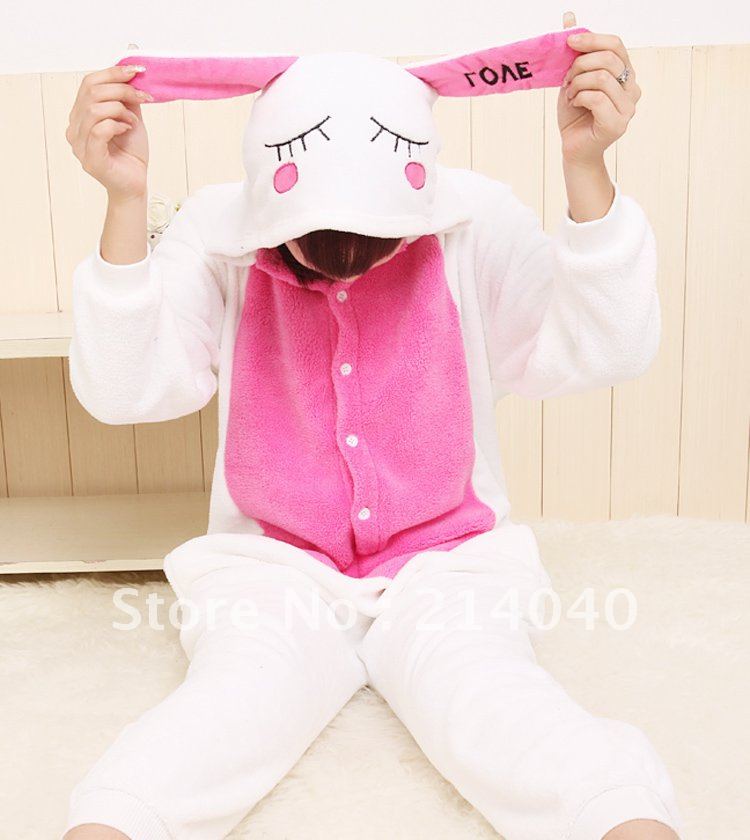 New Style Rabbit Animal Costume Kigurumi Pajamas Adult Cartoon Cosplay Sleepwear
