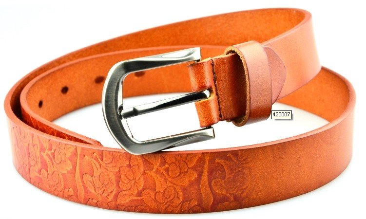 New style western flower genuine leather belt,lady print belts alloy buckle,free shipping wholesale women cow leahter belts