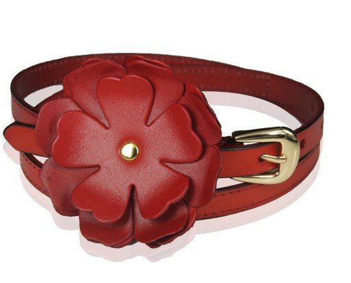 New style western genuine leather belt,lady  flower belt  ,free shipping wholesale women bow skinny cow leahter belts