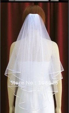 New style White and  Ivory Wedding Bridal Accessories Veil 2 T With Comb BV032