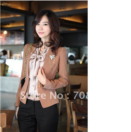 New style women Fashion casual Autumn a button Slim shaped waist suit coat jacket Free Shipping high quality Hot sale