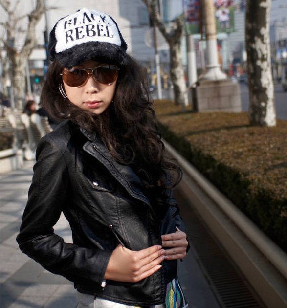 New style women Locomotive leather jacket stylish short coat Winter leather outerwear ! Black,S,M,L