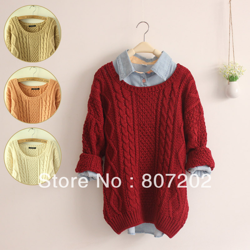 New style women woollen sweater Modern Vintage Knitwear Timeless Design lady o-neck wool sweater free shipping