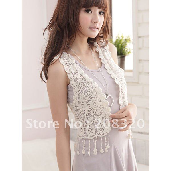 New Style Womens Vest Gorgeous Crochet Hollow Knit Top Sweater 2012 Hot sale