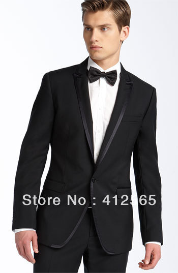 New Styles Black Tuxedo Bridegroom Wedding Suits for Men 2013 (jacket+waistcoat+trouser)