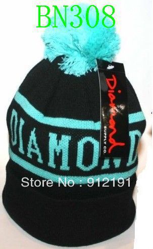 NEW STYLES diamond beanie with tag mixed order !! show 300 beanies here ! winter skullies Acrylic materail 26pcs/lot beanies