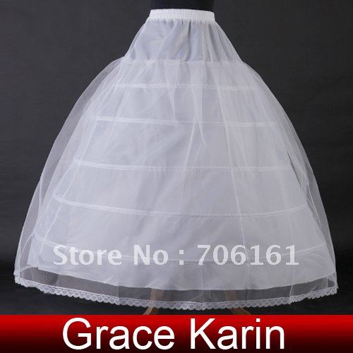 New Stylish GK 5 Hoop Wedding Bridal Gown Dress Petticoats Tulle Underskirt Crinoline CL2710 + Free Shipping